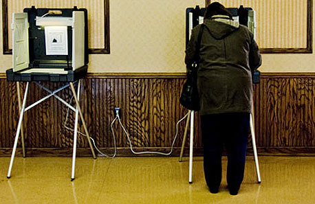 מכונות הצבעה בארה"ב, צילום: אי פי אי