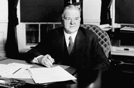 נשיא ארה"ב לשעבר הרברט הובר שב-1930 הכריז: "יש אור בקצה המנהרה, המצב השתפר", צילום: איי פי