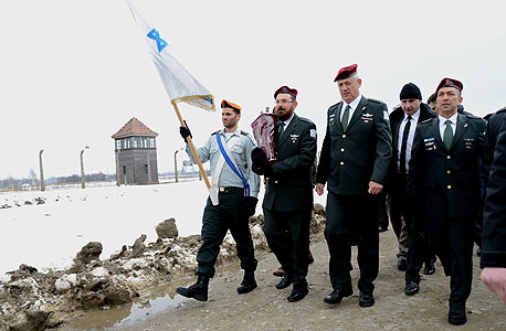 פנאי בני גנץ טקס מצעד החיים אושוויץ, צילום: יוסי זליגר