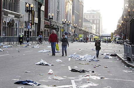 אחרי הפיגוע במרתון בוסטון, צילום: בלומברג
