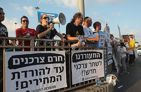 הפגנה נגד תנובה מחאה קוטג' חרם צרכני, צילום: אוראל כהן