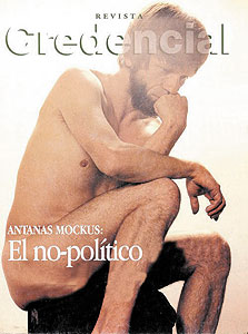 אנטנאס מוקוס מדגמן את "האדם החושב" לשער מגזין