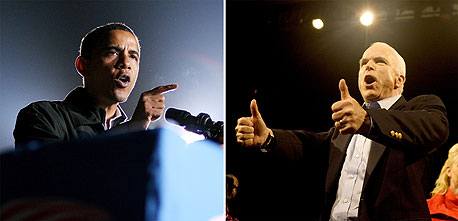 ג'ון מקיין ו ברק אובמה בחירות קלפי ארהב ארצות הברית נשיא, צילום: בלומברג