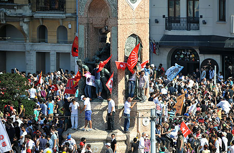 ההפגנות באיסטנבול, צילום: איי אף פי