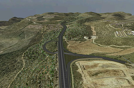 הדמיית שדרוג כביש מס' 1