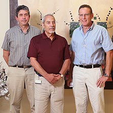 סמנכ"לי ראנקום, מימין: ישראל קופמן, אלי סופר ואבי שאקו, צילום: אוראל כהן