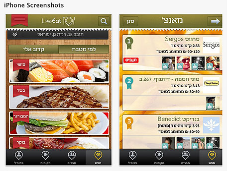 מדריך אפליקציות מסעדות like it 