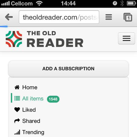 The Old Reader, גרסת המובייל של האתר