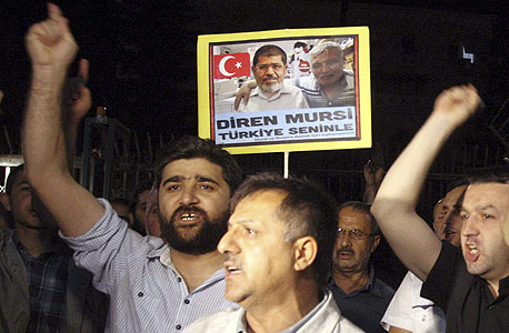 הפגנת תמיכה באחים המוסלמים שנערכה באנקרה, טורקיה