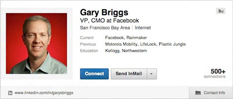 גארי בריגס סמנכ"ל שיווק פייסבוק 