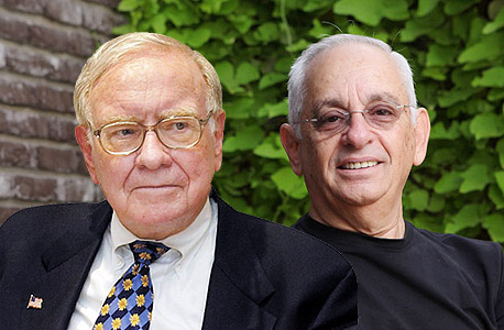 וורן באפט (שמאל) ויגאל פונט מנכ"ל Ray-Q , צילום: ערן-יופי כהן, עמית שעל