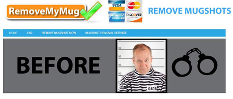 אתר removemymug.com - שירות חיוני בתשלום נוח של 900 דולר