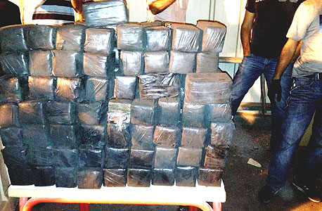 שקי החשיש שנתפסו שקי החשיש שנתפסו