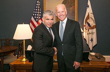 פגישה שר האוצר יאיר לפיד עם סגן נשיא ארה"ב ג'ו ביידן, צילום: שמוליק עלמני