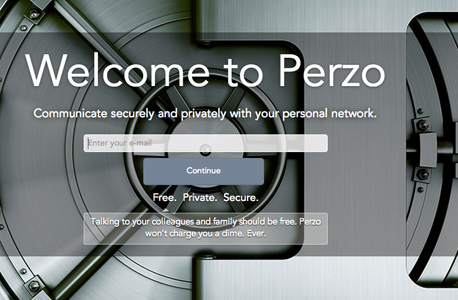 Perzo אבטחת מידע הצפנה תקשורת מייל, צילום מסך: perzo.com