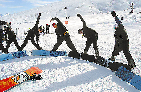 שיעור סקי בחרמון. 200-250 שקל לשיעור