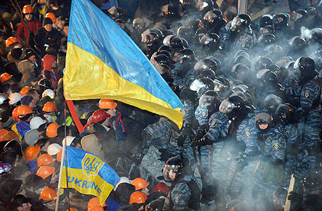הפגנת ענק בקייב, אוקראינה, צילום: איי אף פי