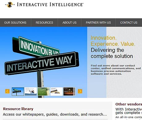 5. Interactive Intelligence. חברה המפתחת כלים לאוטומציית תהליכים עסקיים