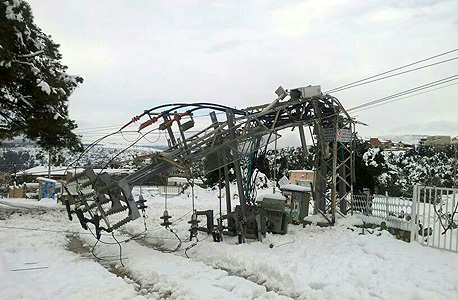 נזקים לרשת החשמל בעקבות הסופה, צילום: חברת חשמל