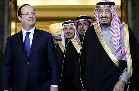 נשיא צרפת פרנסואה הולנד והנסיך הסעודי סלמן עבדול עזיז אל סעוד