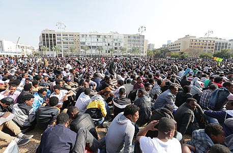 הפגנת פליטים אריתראים בתל אביב (ארכיון), צילום: תומריקו