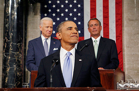 נאום האומה ברק אובמה, צילום: רויטרס