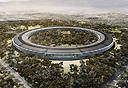 הדמיית המבנה החדש של אפל בקופרטינו קליפורניה, צילום: בלומברג