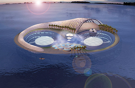 הדמיה של המלון התת-ימי בדובאי. יכלול קליניקה לניתוחים פלסטיים