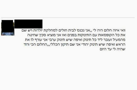 סטטוס השנאה של הישראלי שנעצר, צילום מסך: פייסבוק