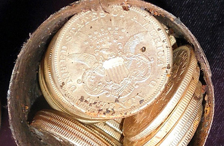 מטמון מטבעות הזהב שנמצאו ליד עץ עתיק בקליפורניה
