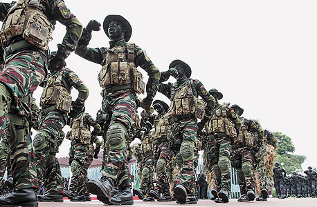 מצעד צבא חוף השנהב ב-2013, ביום העצמאות של המדינה, צילום: אי פי איי