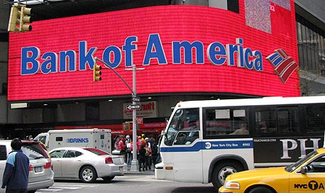 בנק אוף אמריקה. המניה איבדה 5.9% בשנת 2015