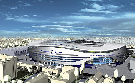 הדמיה של האיצטדיון החדש של טוטנהאם