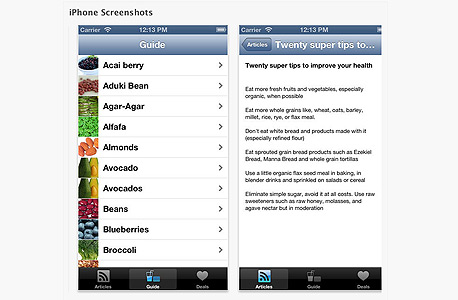 אפליקציית דיאטה ותזונה נכונה, צילום מסך: Apple Store