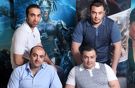The co-founders of Plarium at their offices. Photo: CTech