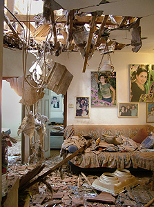 דירה שנפגעה מקסאם, צילום:  אופיר יעקובי