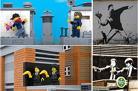 בנקסי בגרסת לגו בנקסי בגרסת לגו