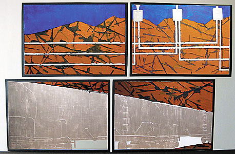 מתוך פרויקט Force. ציורים גדולי ממדים המתבססים על שלושה צבעי בסיס