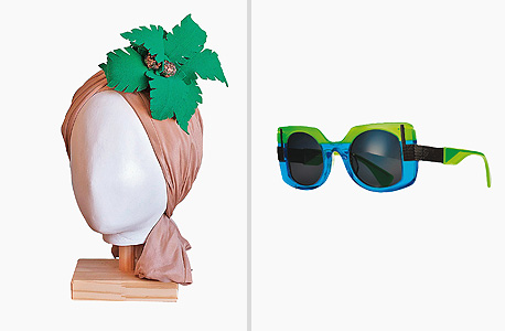 מימין: משקפיים של טאו, 2,590 שקל, בוורובל אופטיק בוטיק; משמאל:  טורבן בעיצוב תמי בר־לב, 1,780 שקל, בסטודיו המעצבת, 054-5549131