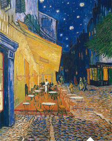 השראה: Cafe' Terrace at Night, וינסט ואן גוך, 1888