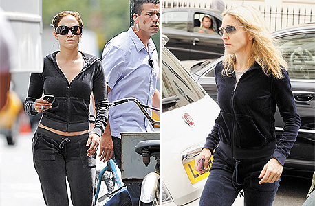 מדונה (מימין) וג'ניפר לופז בג'סי קוטור