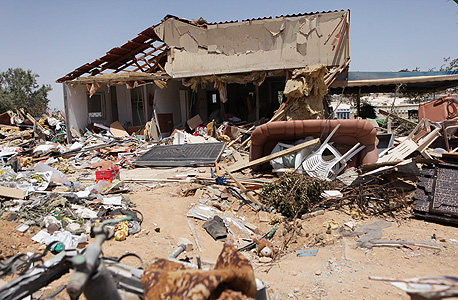 בית שנפגע בבאר שבע במהלך מבצע צוק איתן