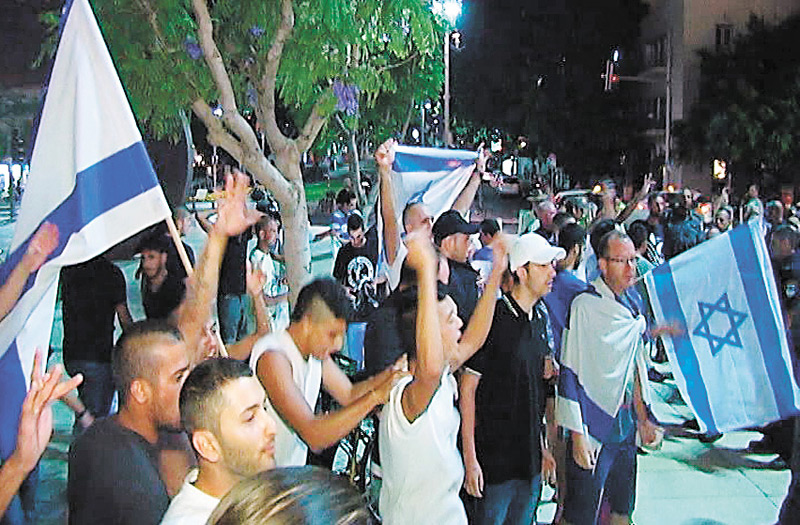 הפגנה בתל אביב, צילום: אלעד גרשגורן