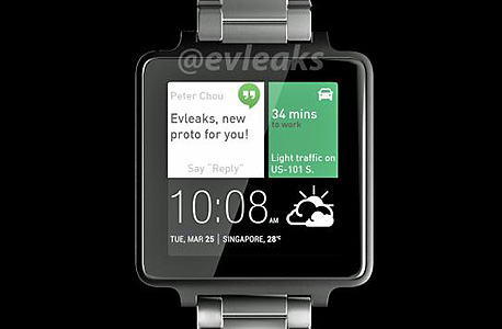 תמונת קונספט של שעון חכם מבית HTC. האם תציג במקומו צמיד?