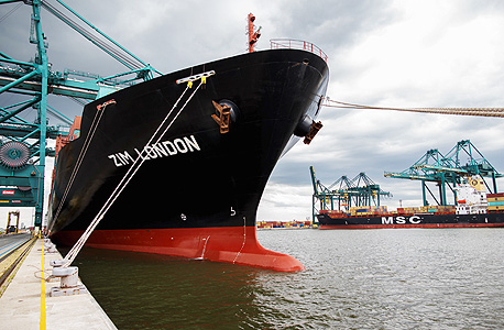 A ZIM container ship docked in London. Photo: Bloomberg