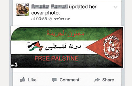 דף פייסבוק של גולשת ישראלית שנפרץ האקרים צוק איתן 