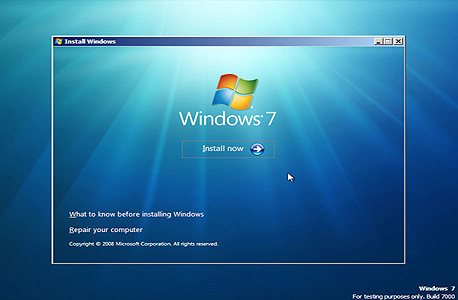 חלונות 7 בטא: התקנה פשוטה ומהירה, צילום מסך: Windows 7