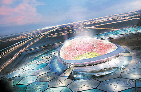 הדמיית אצטדיון בקטאר. יבנו אותו עובדים מצפון קוריאה