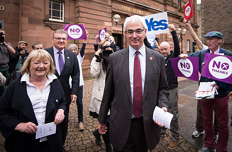 ההצבעה אתמול בסקוטלנד, צילום: אי פי איי