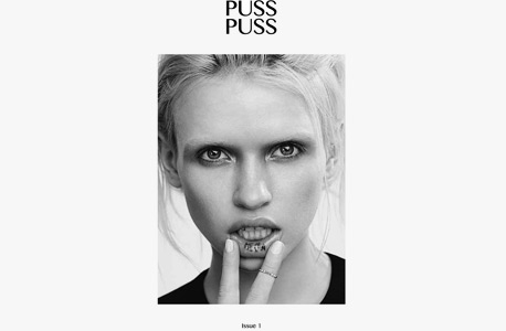הדוגמנית אניה קוסטנטינובה בשער המגזין Puss Puss
